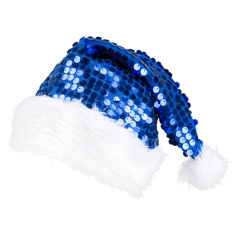 Weihnachtsmütze "Pailletten" | Dunkelblau