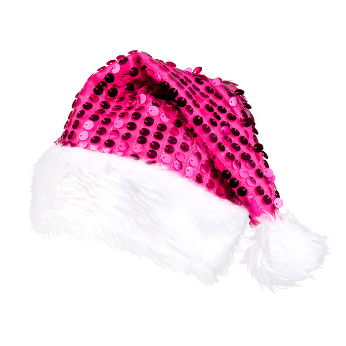 Weihnachtsmütze "Pailletten" | Pink