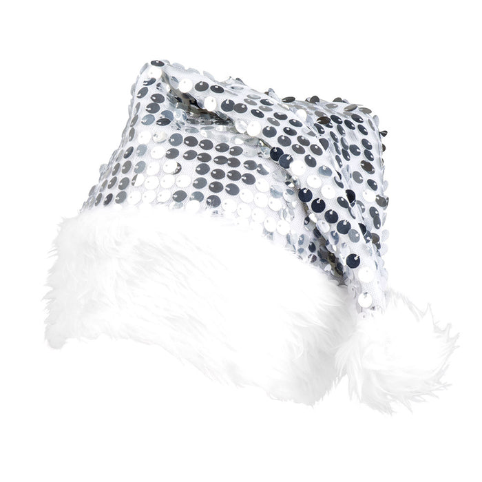 Nikolausmütze "Pailletten" | Silber
