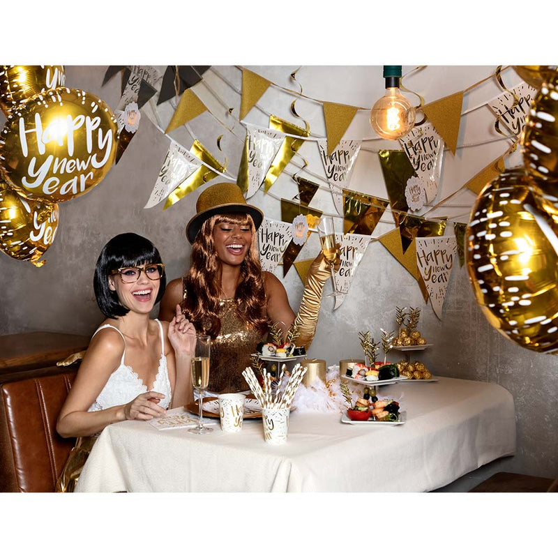 Silvester Papier Becher "Happy New Year" | 10 Stück á 210 ml