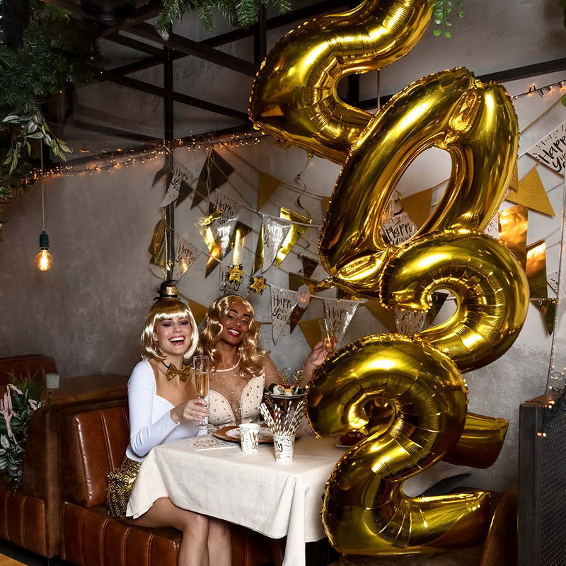 Silvester Folienwimpelkette "Happy New Year" | 4m