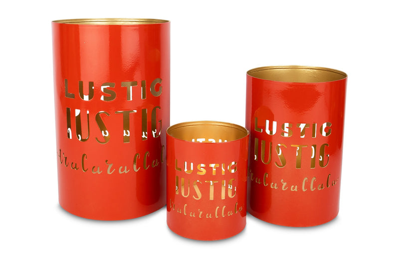 Laternen 3er Set Lustig lustig tralalala | Metall | Größen bis 20×12,5 cm | 13465