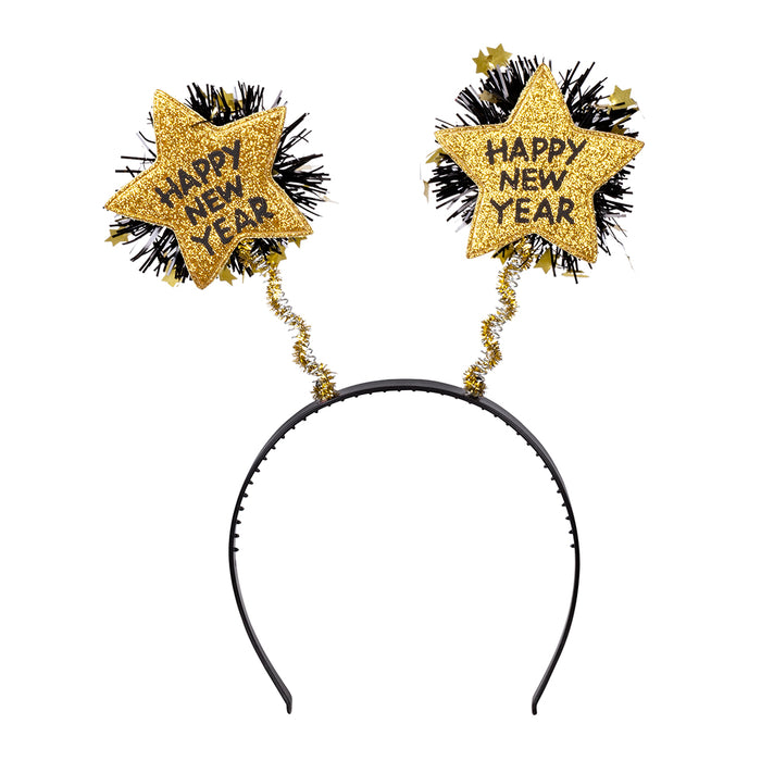 Haarreif Sparkling "Happy New Year" Farblich sortiert | 1 Stück