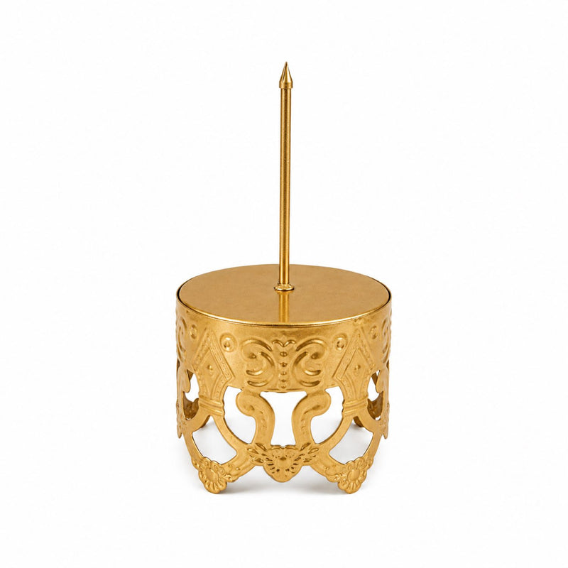 Weihnachtsdekoration Adventskranz Kerzenhalter Verzierung 7,5 x 15 cm | Gold
