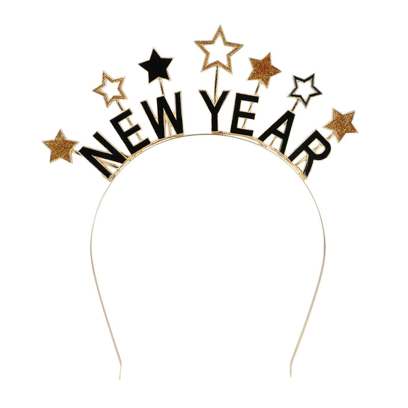 Metall Diadem "New Year" | Gold Schwarz