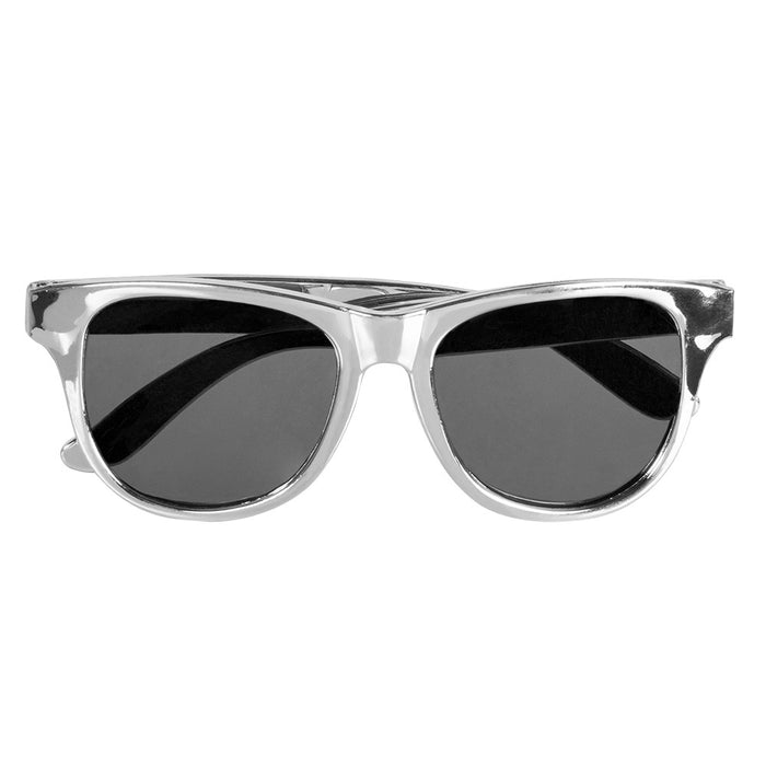 Pailletten Partyset für Erwachsene - 13486 | Silber - Hosenträger, Brille und Fliege