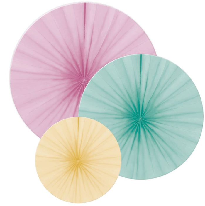Dekofächer 3er Set Papier | Pastel Multicolor