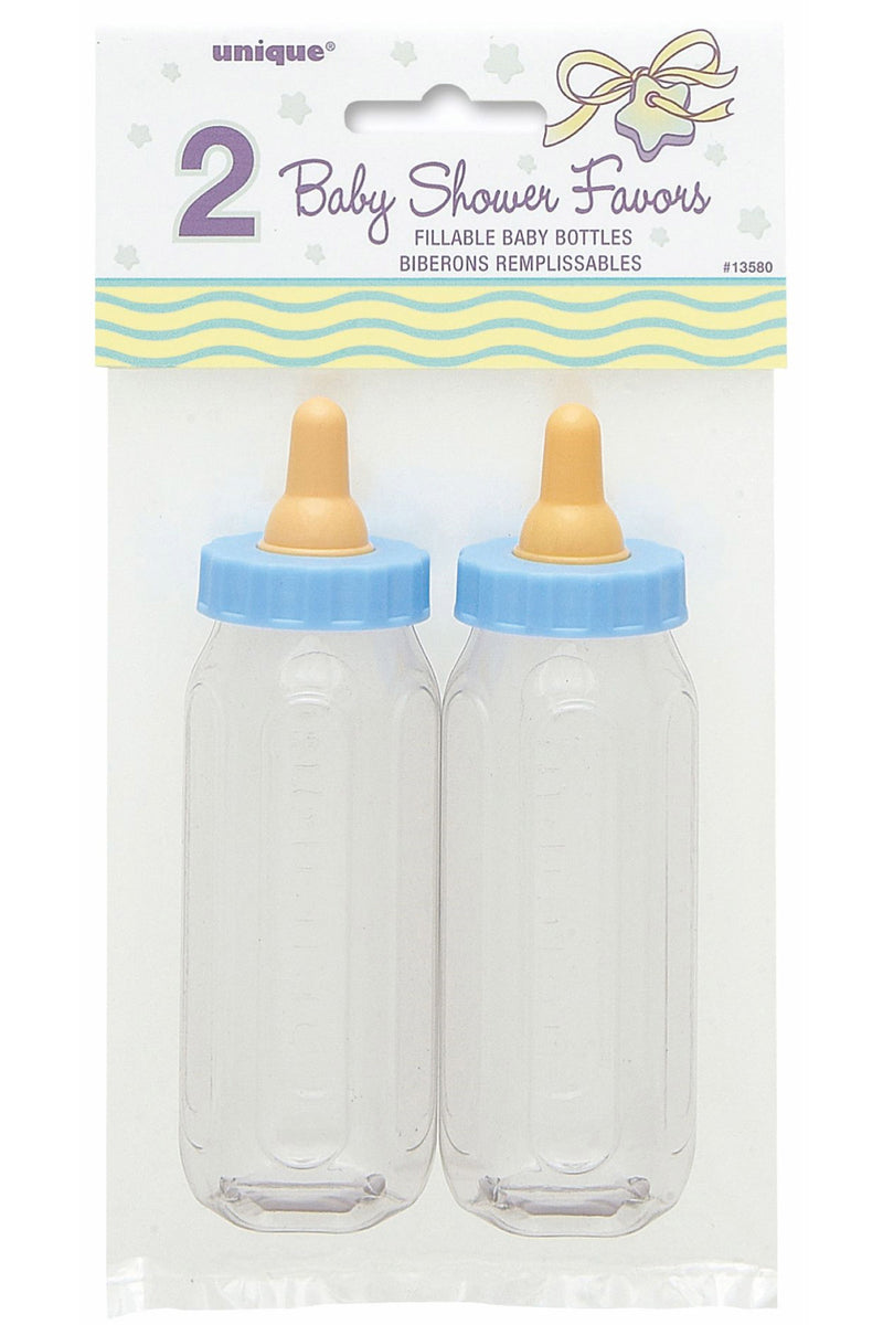 Favours Babyfläschchen Blau 2 Stückk Babyparty Dekoration für Jungs