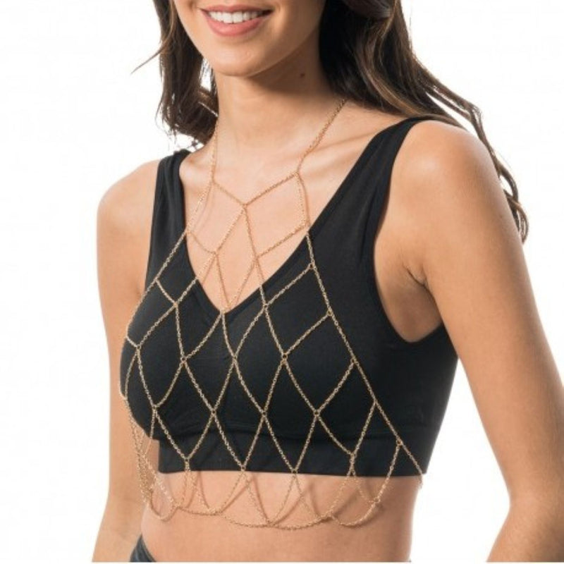 Festival Schmuck Körperkette Geometrisch | Gold