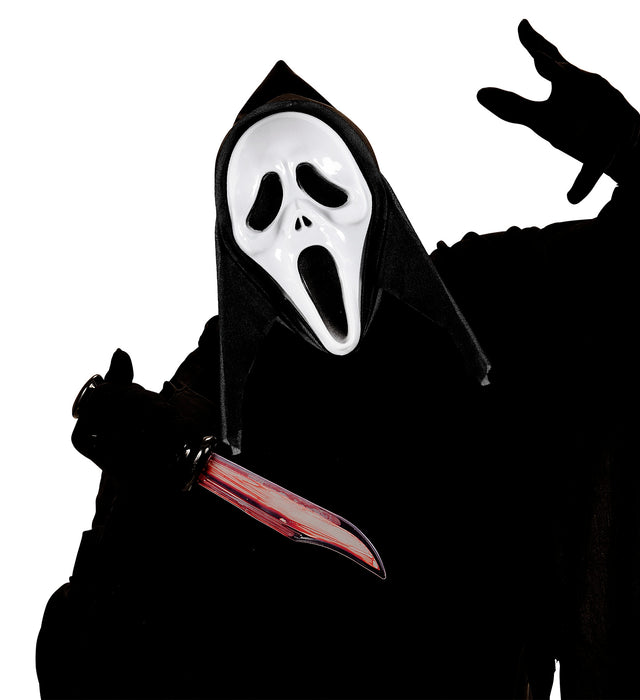 Scream Maske "Ghost Face" mit Kapuze | Schwarz