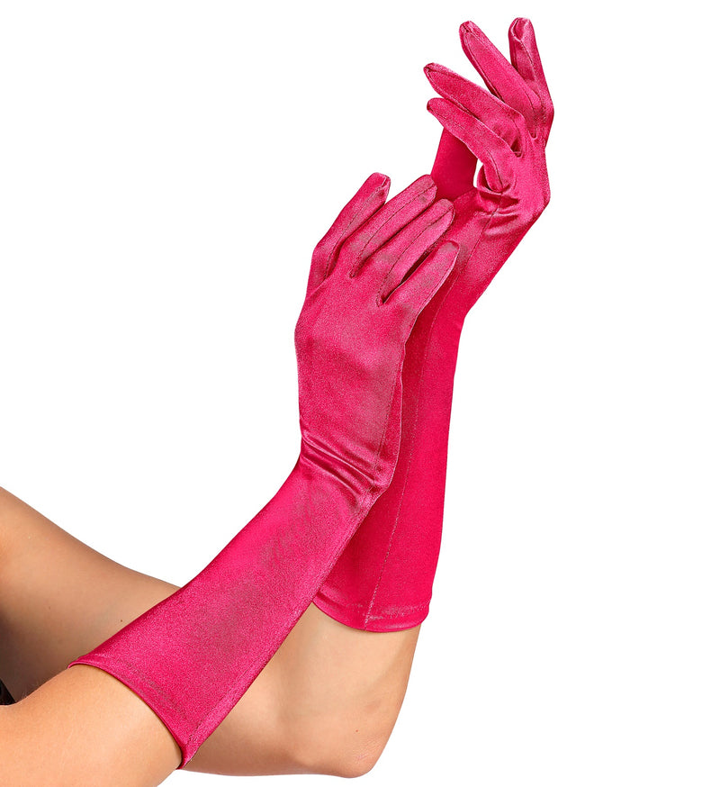 Satin Handschuhe "Amsterdam" 40 cm 14416 | Fuchsia