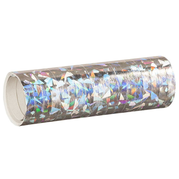 Luftschlangen "Holografisch" 4m / 1 Rolle | Silber