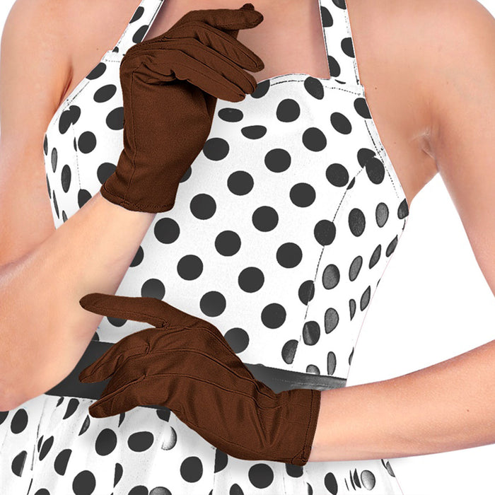 Kurze Handschuhe "L.A." zum Kostüm 31 cm | Braun