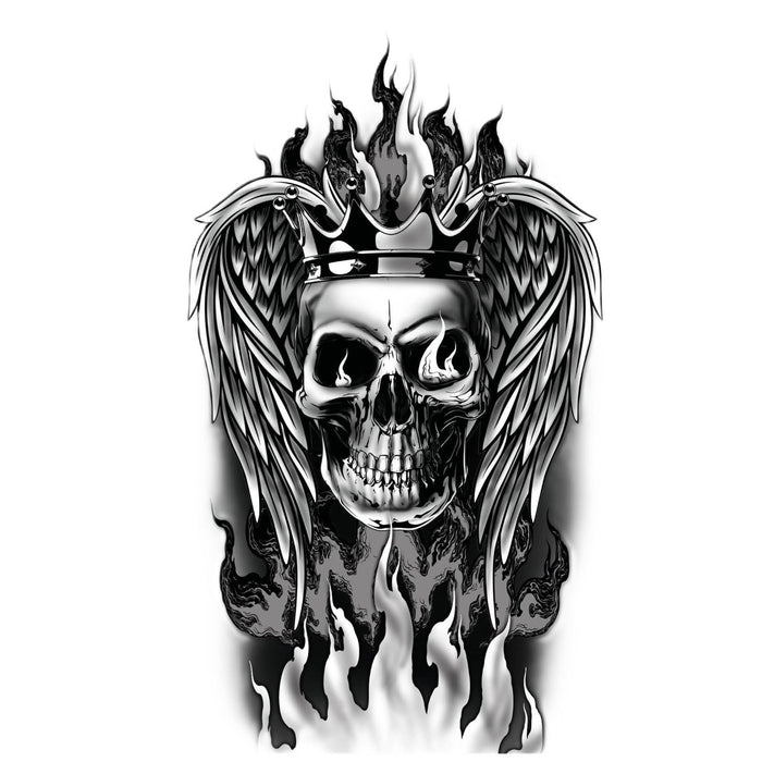 Halloween Tattoo Totenkopf | 14 x 30 cm