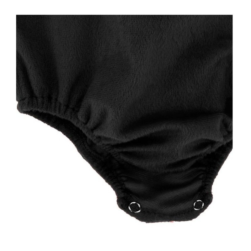 Babykostüm "Fledermaus aus Plüsch" für Kinder | Schwarz - Overall, Kopfbedeckung