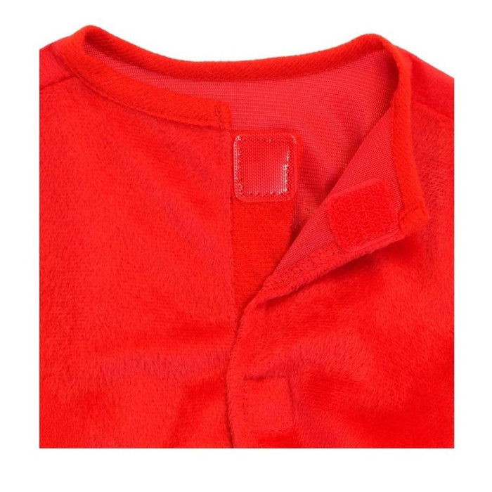 Babykostüm "Teufel aus Plüsch" für Kinder | Rot - Overall, Kopfbedeckung