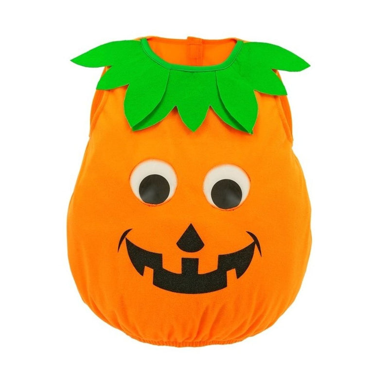 Kostüm "Kürbis" für Kinder | Orange/Grün - Overall