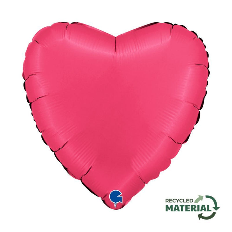 18"/Ø46cm Herz Folienballon  Uni | Satin Lipstick