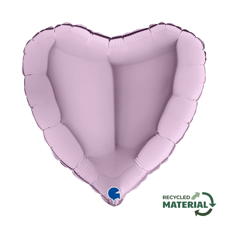 18"/Ø46cm Herz Folienballon  Uni | Lavendel