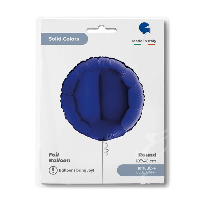 18"/Ø46cm Folienballon Uni |  Royalblau