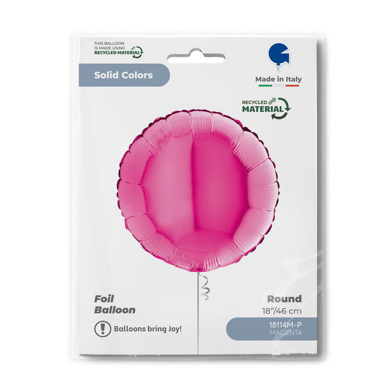 18"/Ø46cm Folienballon Uni |  Pink