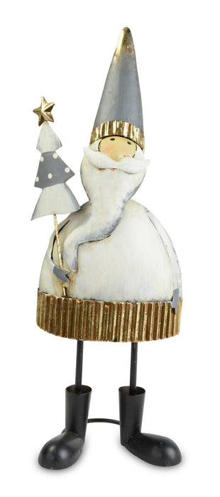 Weihnachtsmann wackelnd - Dekofigur aus Metall, 12×35 cm -  18206