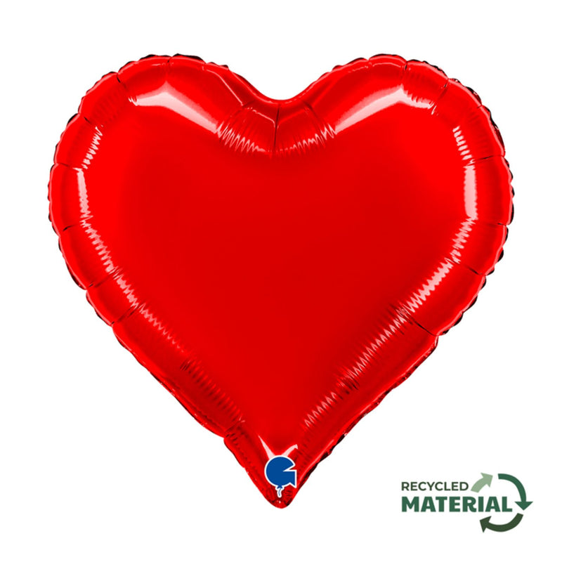Herz Folienballon "Sweetie Heart" - Ø 46cm | Rot