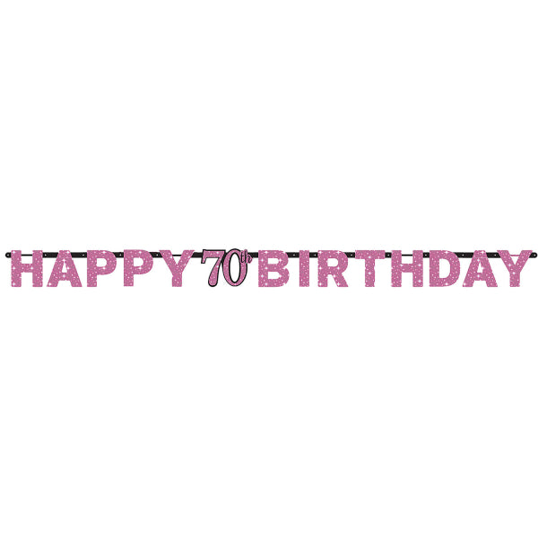 Buchstabengirlande HB #70 Pink ca.213cm