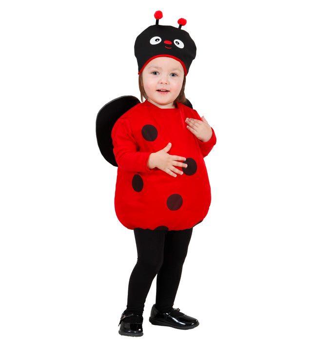Marienkäfer Kinderkostüm 2-tlg. | Rot Schwarz - Gr. 104 - Tierkostüm Ladybug
