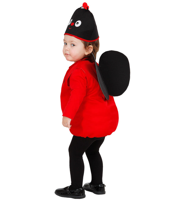 Marienkäfer Kinderkostüm 2-tlg. | Rot Schwarz - Gr. 104 - Tierkostüm Ladybug