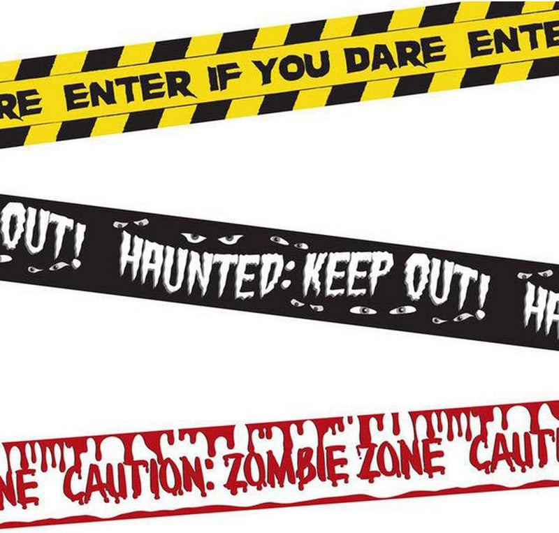 Absperrbänder Halloween - 3 Stk. | Länge 914 cm