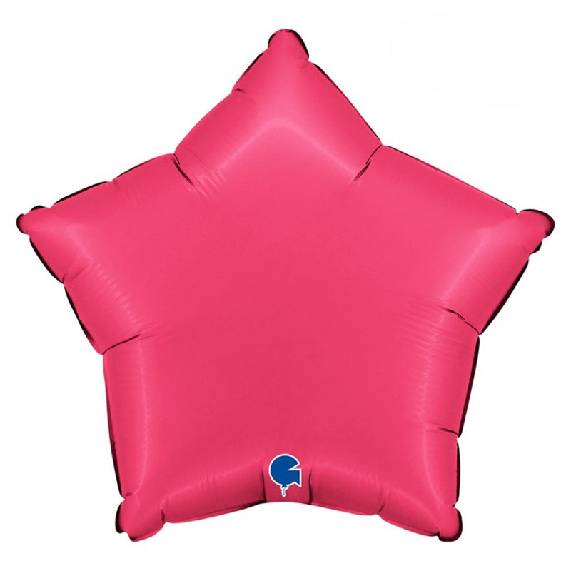 18"/Ø46cm Stern Folienballon Uni | Satin Lipstick