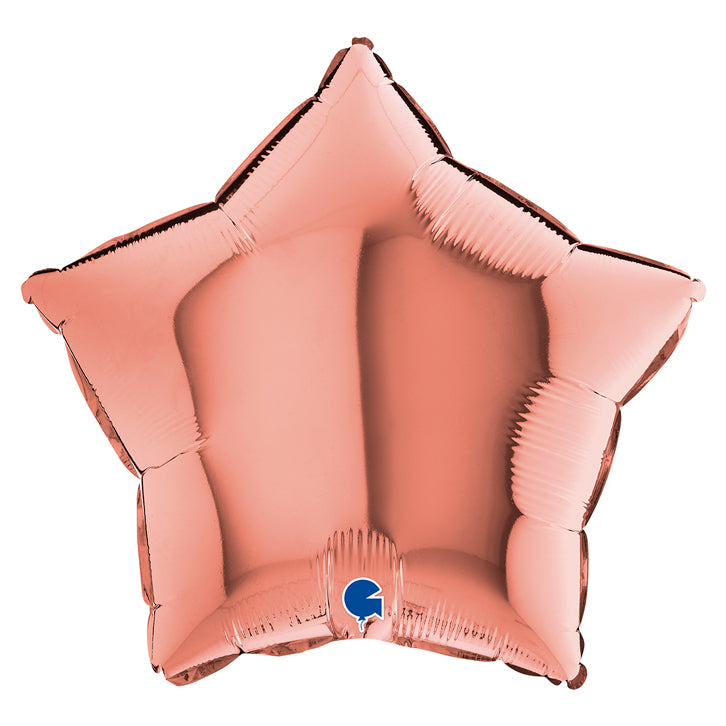 18"/Ø46cm Stern Folienballon Uni | Rosegold