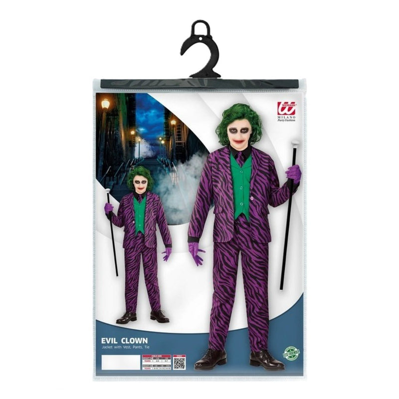 Halloween Kostüm "Evil Clown" für Jungen | Jacke, Weste, Hose und Krawatte