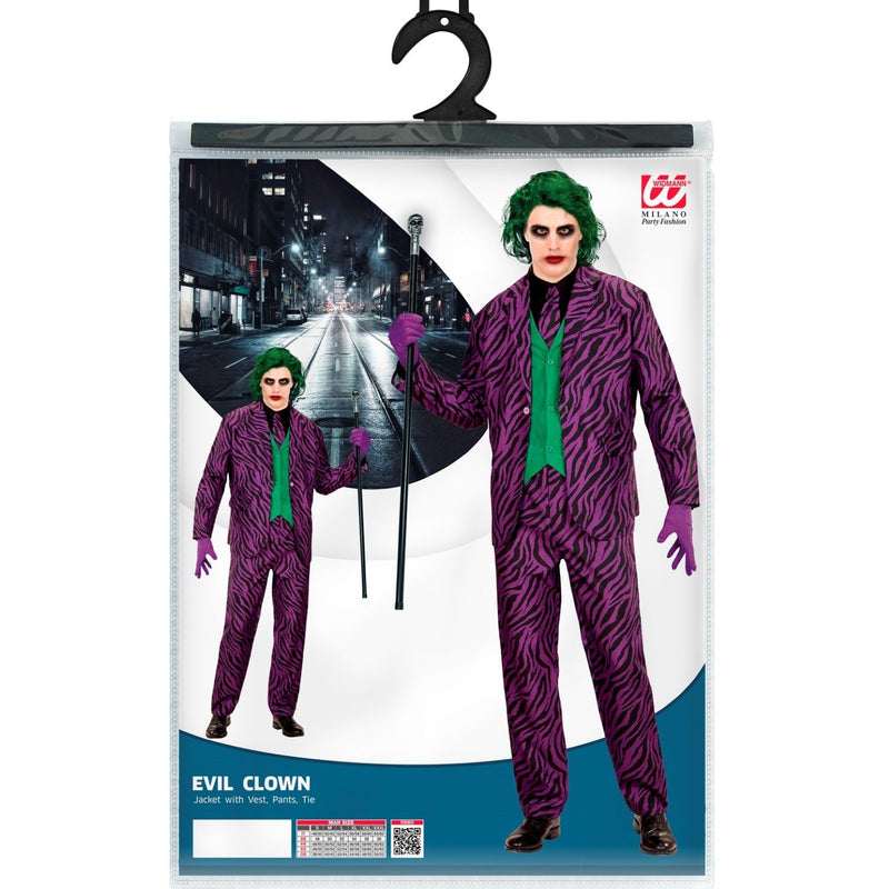 Halloween Kostüm "Evil Clown" für Herren | Jacke, Weste, Hose und Krawatte