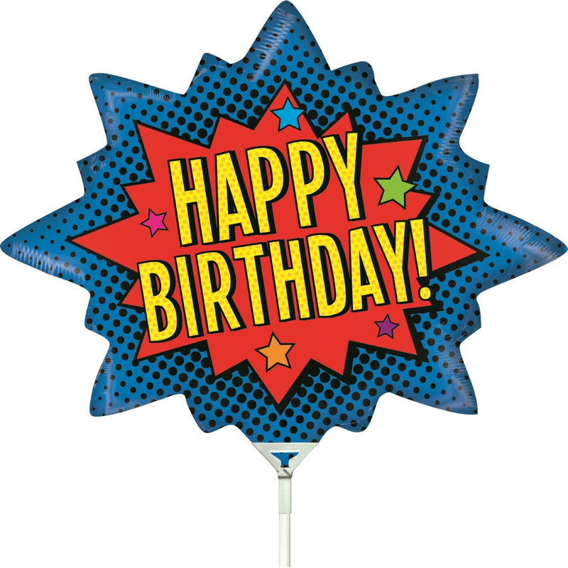 14" Miniloon "Superheld Happy Birthday" (unverpackt)