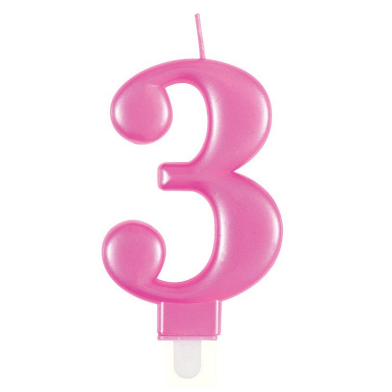 Kerzenzahl Pink #3