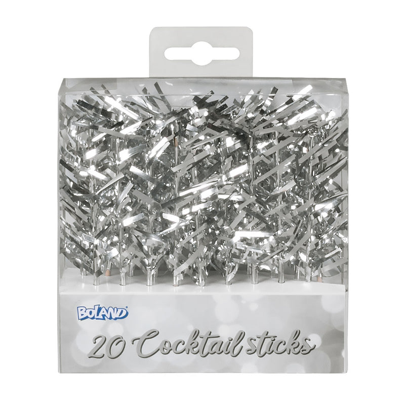 20 Cocktail-Spiesser - 10 cm Picker | Silber