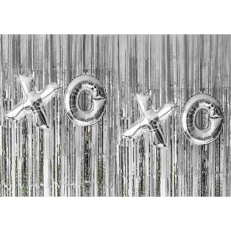 Türvorhang "Metallic" 200 x 100 cm | Silber