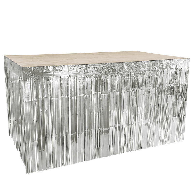 Tischrock  "Metallic" 300 x 74 cm | Silber