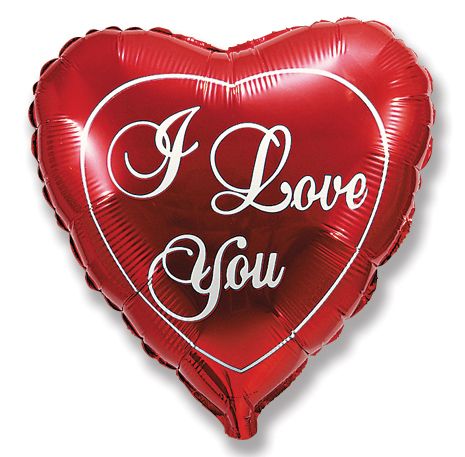 Folienballon Lose - I Love You Herz Rot - HF18