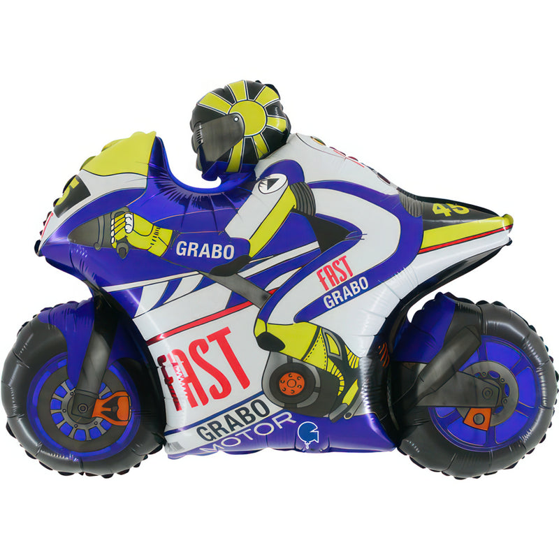 29" Folienballon Lose "Motorrad Blau" | HFE (Non-Metallic)