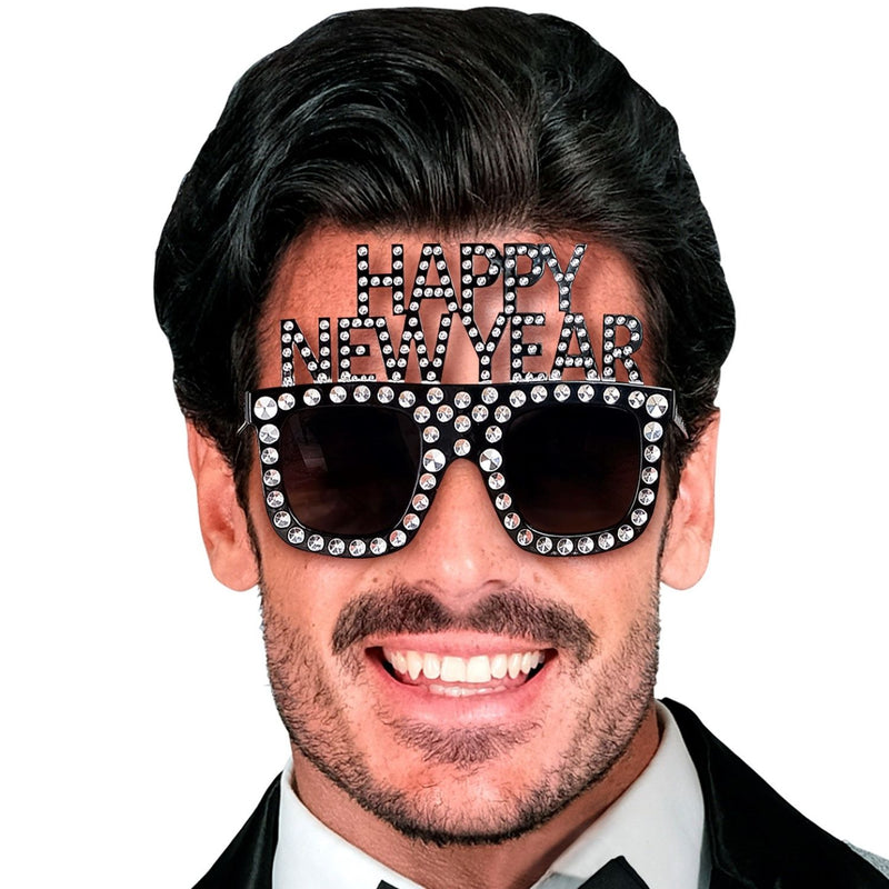 Brille "Happy New Year" | Schwarz - Silvester