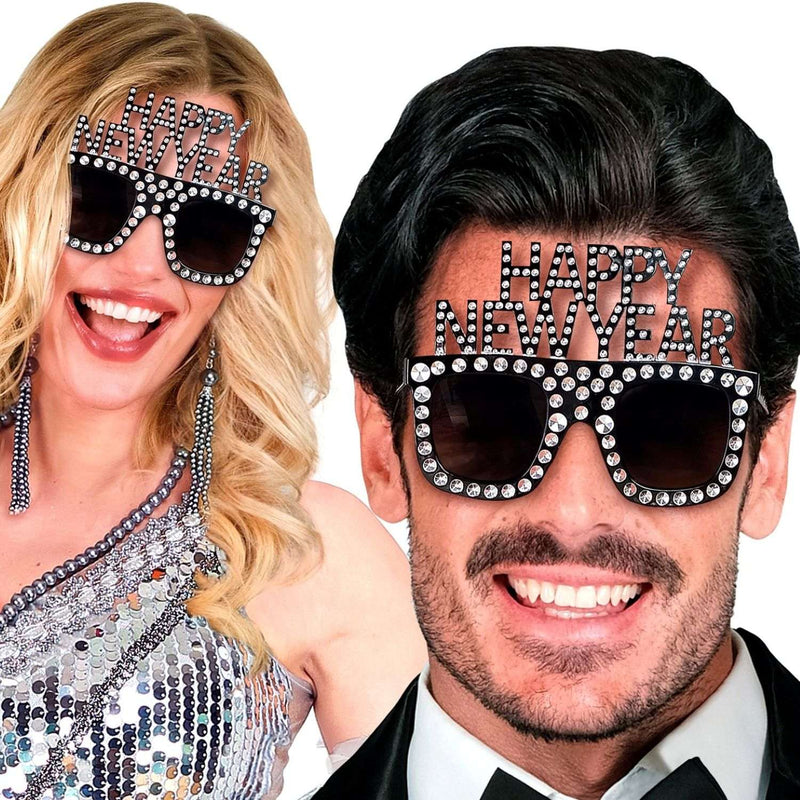 Brille "Happy New Year" | Schwarz - Silvester