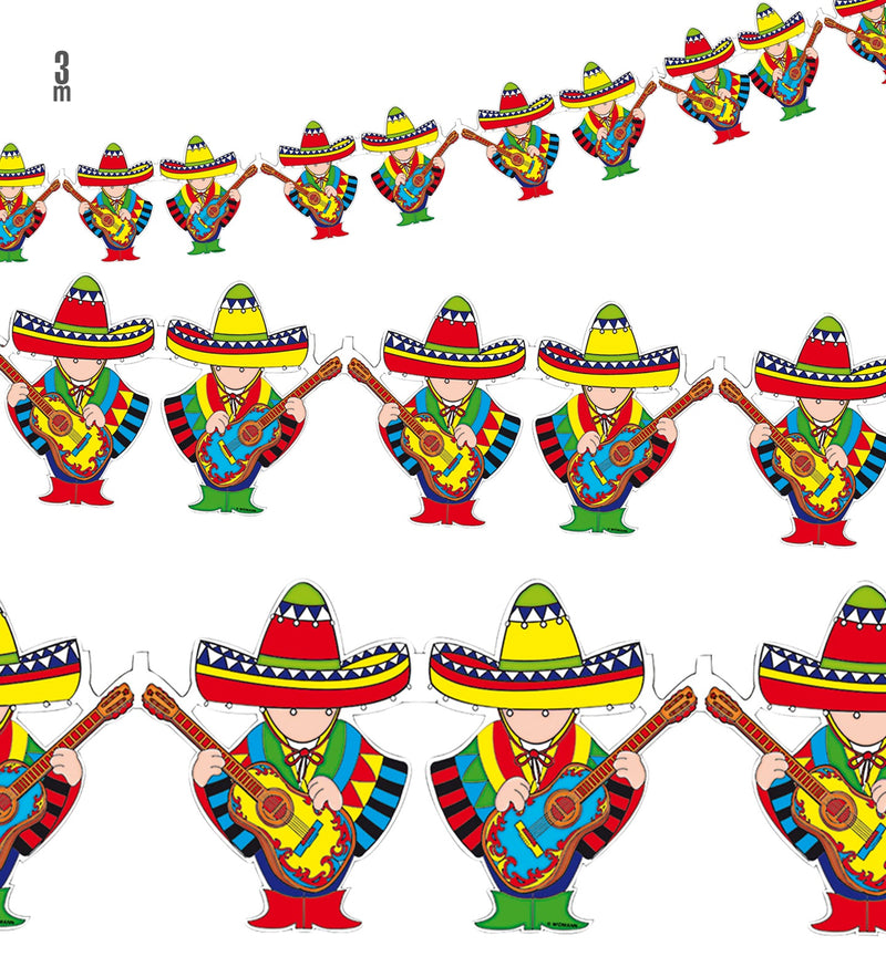 Mexiko Girlande "Mariachi" | 3 m