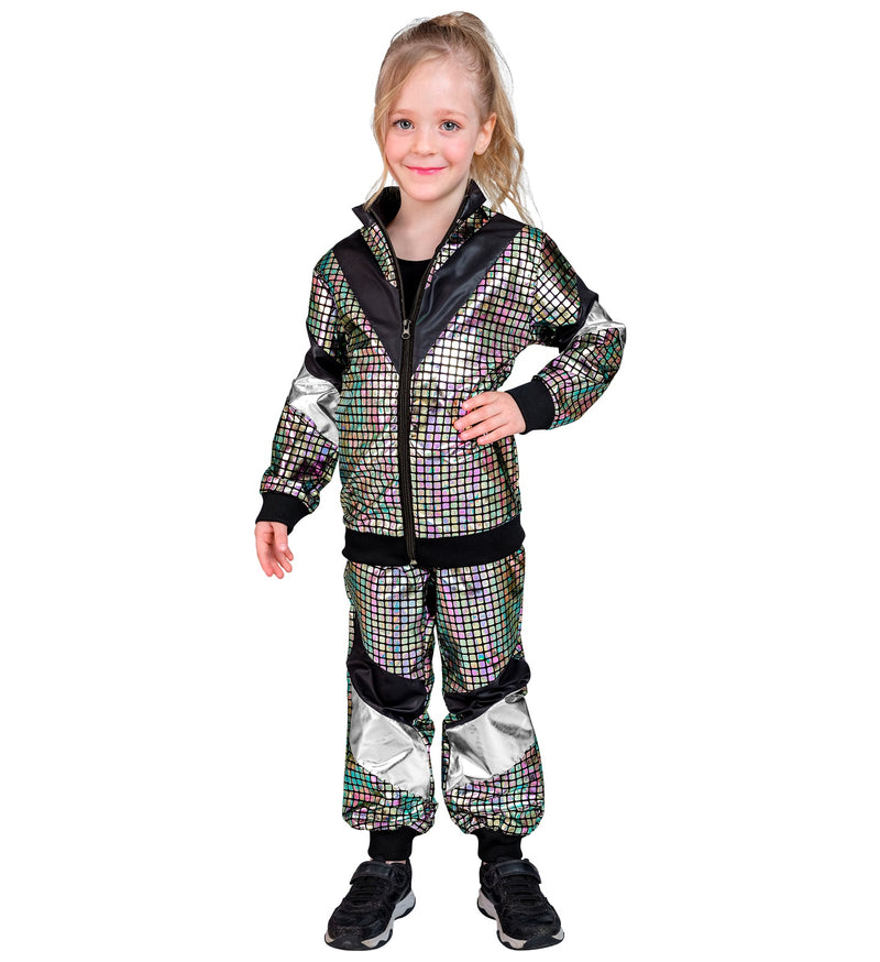 Party Kinder Trainingsanzug "Reflex" | Schwarz Silber