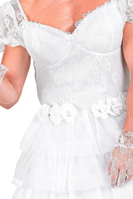 "Braut Kostüm" für Herren | Weiß - Spaßkostüm Männerballett