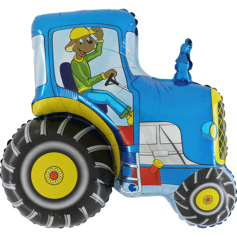 30" Folienballon Lose "Traktor Blau" | HFE (Non-Metallic)