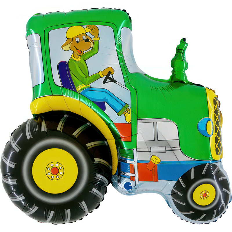 30" Folienballon Lose "Traktor Grün" | HFE (Non-Metallic)