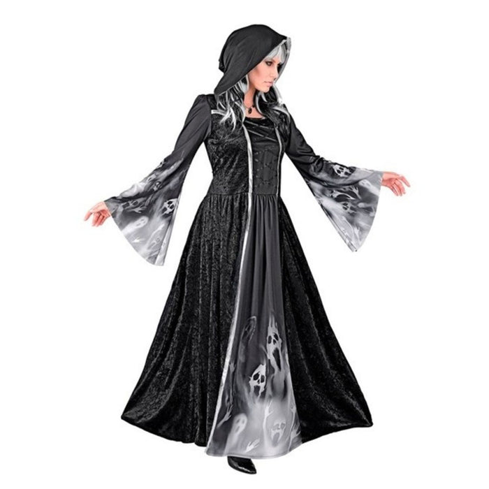 Kostüm "Screaming Souls" für Damen | Kleid mit Kapuze - Schwarz/Grau
